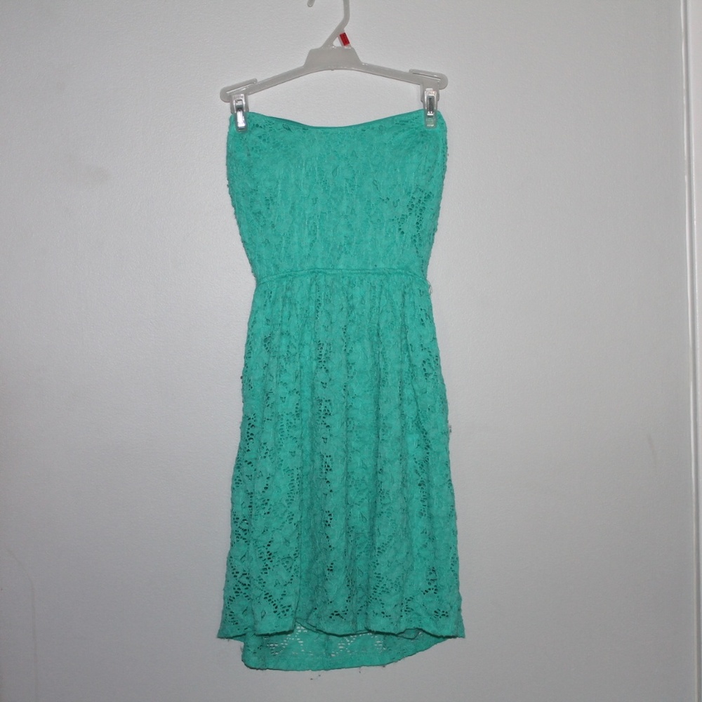 Bow Back Teal Dress